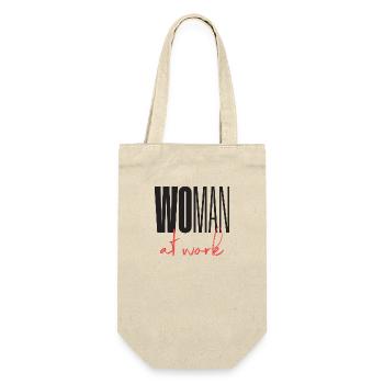 Woman at work - Geschenkbeutel für Flaschen - Natur - Vorne