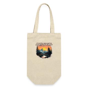 Antisozial Wandern Wanderung für eine Wanderer - Geschenkbeutel für Flaschen - Natur - Vorne