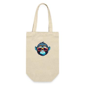 Monkey / Animal / Zoo / Wild / Comic / Sunglasses - Gift Bag for Bottles - nature - Front