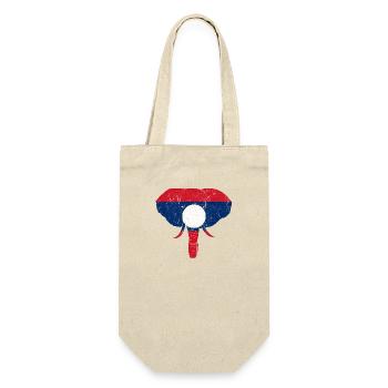 Laos Lao Drapeau Laotien éléphant Lao I cadeau - Sac à bouteille - nature - Devant