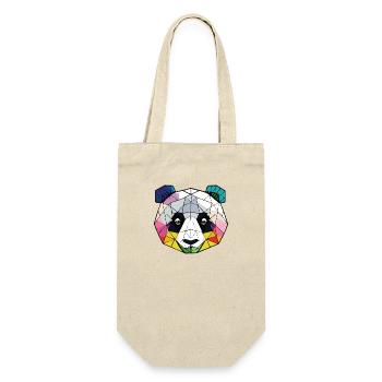 Art Nouveau Panda - Gift Bag for Bottles - nature - Front