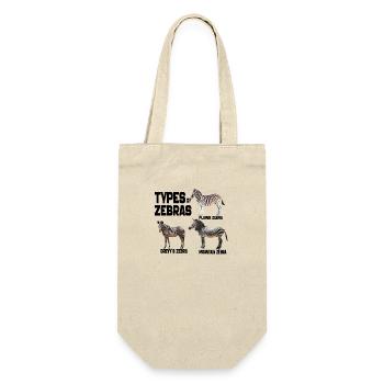 Arten von Zebras, Liste der Zebrarassen Tierliebhaber - Geschenkbeutel für Flaschen - Natur - Vorne