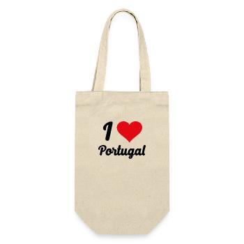 I Love Portugal - Geschenkbeutel für Flaschen - Natur - Vorne