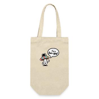 Fun-Guy Pilz Sprechblase Digitale Kunst - Geschenkbeutel für Flaschen - Natur - Vorne