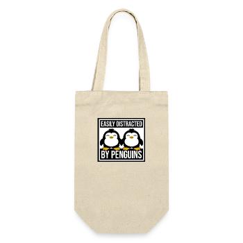 Easily Distracted By Penguins Funny Cute Penguin - Gift Bag for Bottles - nature - Front