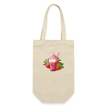 Shake à la fraise - Sac à bouteille - nature - Devant