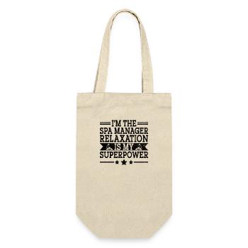 SPA Manager Job Wellness Funny SPA Management Sayi - Gift Bag for Bottles - nature - Front