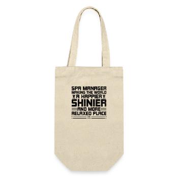 SPA Manager Job Wellness Funny SPA Management Sayi - Gift Bag for Bottles - nature - Front