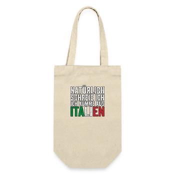 Italien Italiener Vaffanculo - Geschenkbeutel für Flaschen - Natur - Vorne