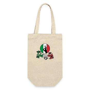 Italien Italiener Vaffanculo - Geschenkbeutel für Flaschen - Natur - Vorne