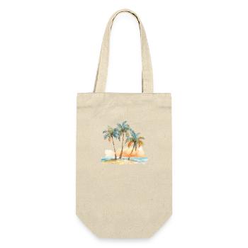 BEACH WITH THREE PALM TREES - Gift Bag for Bottles - nature - Front