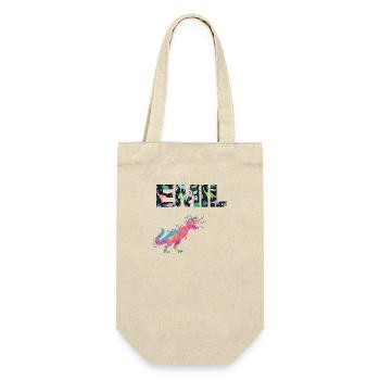 EMIL - Beautiful boy name with dinosaur - Gift Bag for Bottles - nature - Front