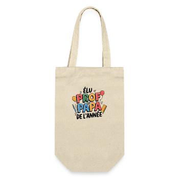 Elu prof et papa de l'année - Sac à bouteille - nature - Devant