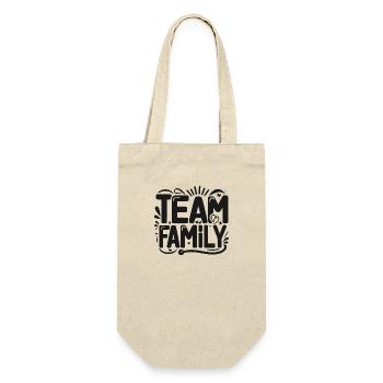 Team-Familie - Geschenkbeutel für Flaschen - Natur - Vorne