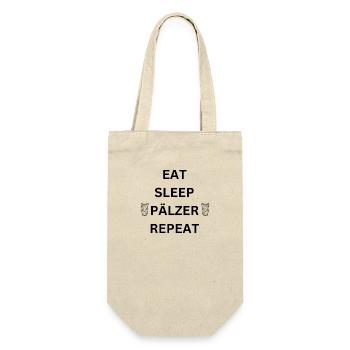 EAT SLEEP PÄLZER REPEAT - Geschenkbeutel für Flaschen - Natur - Vorne