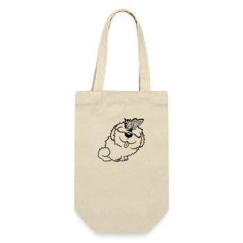 Dog Butterfly Nose Cute Funny Happy Comic - Gift Bag for Bottles - nature - Front