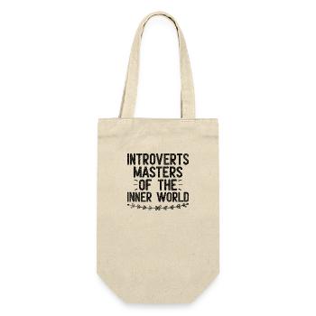 Introvertierte Meister der inneren Welt Sprüche für - Geschenkbeutel für Flaschen - Natur - Vorne