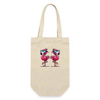 Flamingo Sunglasses 2 - Gift Bag for Bottles - nature - Front