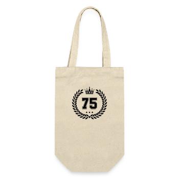 wappen 75 - Geschenkbeutel für Flaschen - Natur - Vorne