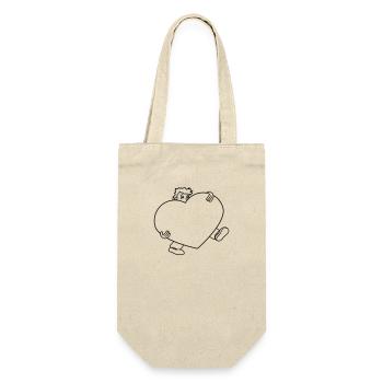 love heart in love gift big huge carry s - Gift Bag for Bottles - nature - Front