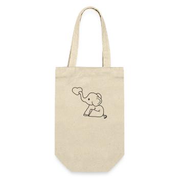 elephant heart love give in love sitting suess - Gift Bag for Bottles - nature - Front