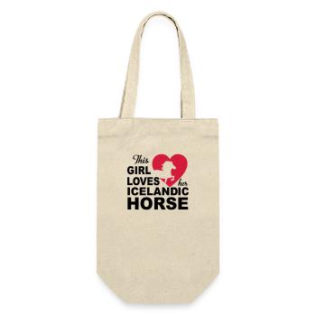 Icelandic horse - Gift Bag for Bottles - nature - Front