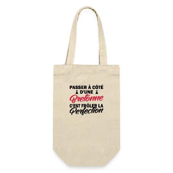 bretonne et perfection / cadeau humour bretonne - Sac à bouteille - nature - Devant