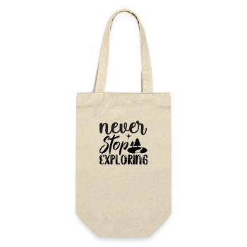 Never stop discovering. never stop exploring - Gift Bag for Bottles - nature - Front