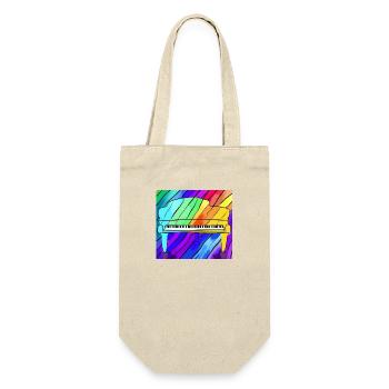 Piano in front of rainbow - Gift Bag for Bottles - nature - Front
