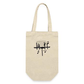 Music stand and stave - Gift Bag for Bottles - nature - Front