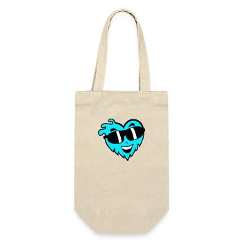 Cool heart with sunglasses Valentine's DayCool He - Gift Bag for Bottles - nature - Front