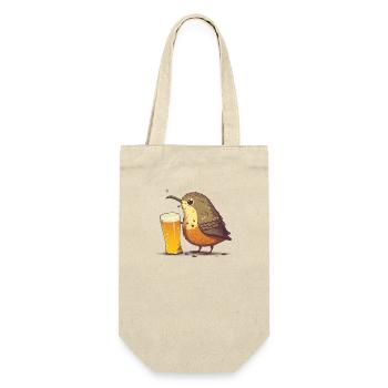sweet bird with beer - Gift Bag for Bottles - nature - Front