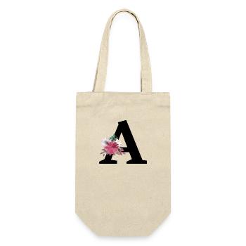 Floral Letter - Gift Bag for Bottles - nature - Front