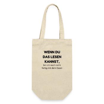 lesen kannst - Geschenkbeutel für Flaschen - Natur - Vorne