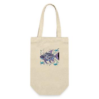 bahamas fish birthday present idea fishes fishing - Geschenkbeutel für Flaschen - Natur - Vorne
