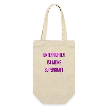 Unterrichten - Meine Superkraft! - Geschenkbeutel für Flaschen - Natur - Vorne