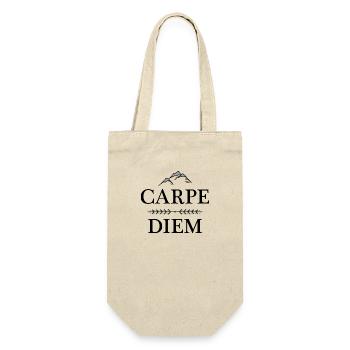 Carpe Diem - Geschenkbeutel für Flaschen - Natur - Vorne
