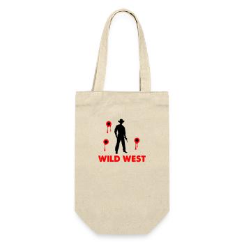 cowboy wild west - Geschenkbeutel für Flaschen - Natur - Vorne