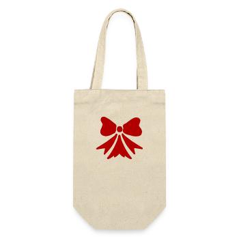 Cute Christmas Bow Tie - Gift Bag for Bottles - nature - Front