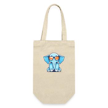 Chill Elephant - Sunglasses & Summer Flair - Gift Bag for Bottles - nature - Front