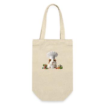 Chef Guinea Pig’s Gourmet Kitchen - Geschenkbeutel für Flaschen - Natur - Vorne