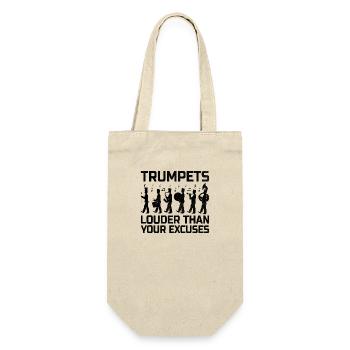 Marching Band Sayings Funny Marching Instruments - Gift Bag for Bottles - nature - Front