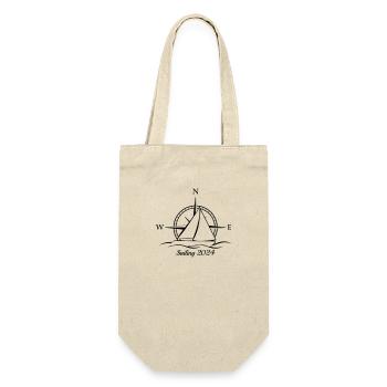 Sailing 2024 - Geschenkbeutel für Flaschen - Natur - Vorne