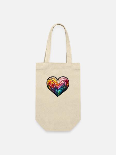 Heart of Glass - Gift Bag for Bottles - nature