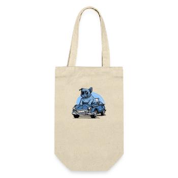 Chien bouledogue animaux chiot chien mignon Art de l’aquarelle - Sac à bouteille - nature - Devant