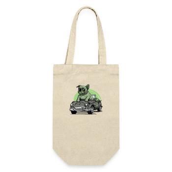 Dog Bulldog Animals Puppy Cute Dog Watercolor Art - Gift Bag for Bottles - nature - Front