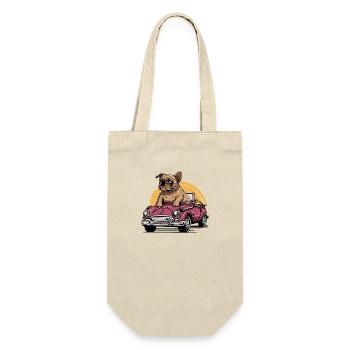 Dog Bulldog Animals Puppy Cute Dog Watercolor Art - Gift Bag for Bottles - nature - Front