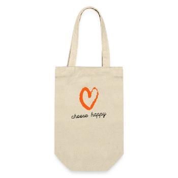 choose happy, nimm es gelassen - Geschenkbeutel für Flaschen - Natur - Vorne