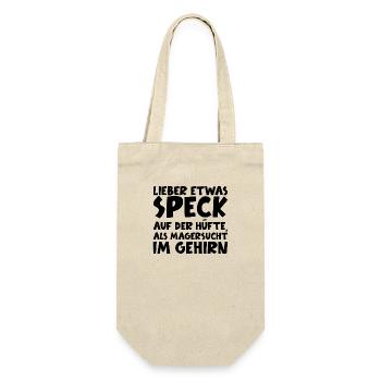 Lustiger Spruch Bild Witzig Humor Geschenkidee - Geschenkbeutel für Flaschen - Natur - Vorne