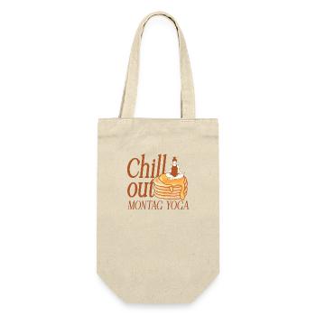 Chill Out Montag Yoga - Geschenkbeutel für Flaschen - Natur - Vorne